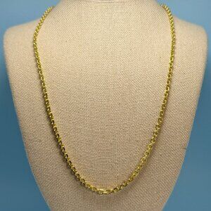 VTG Gold Over Sterling Silver 925 Cable Link Chain Necklace Size 22'' Length